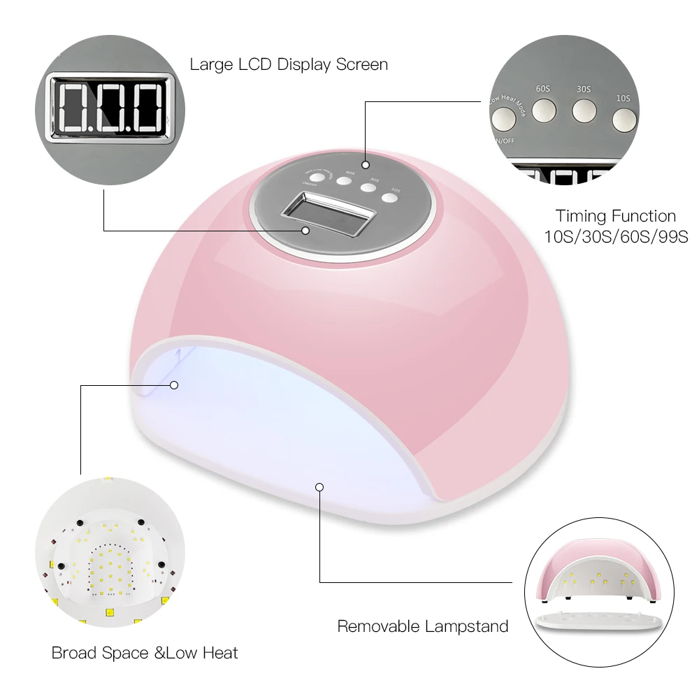 Фирменная Новинка 72 Вт профессиональный uv led лампы для ногтей Авто Сенсор и нейл-арта 33 шт. светодиодный s лампа для сушки ногтей гель лак гель для маникюра