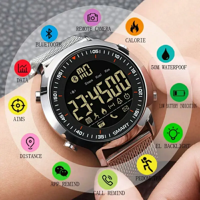 Для мужчин женщин группа флагман прочный Smartwatch 33 месяц Время работы в режиме