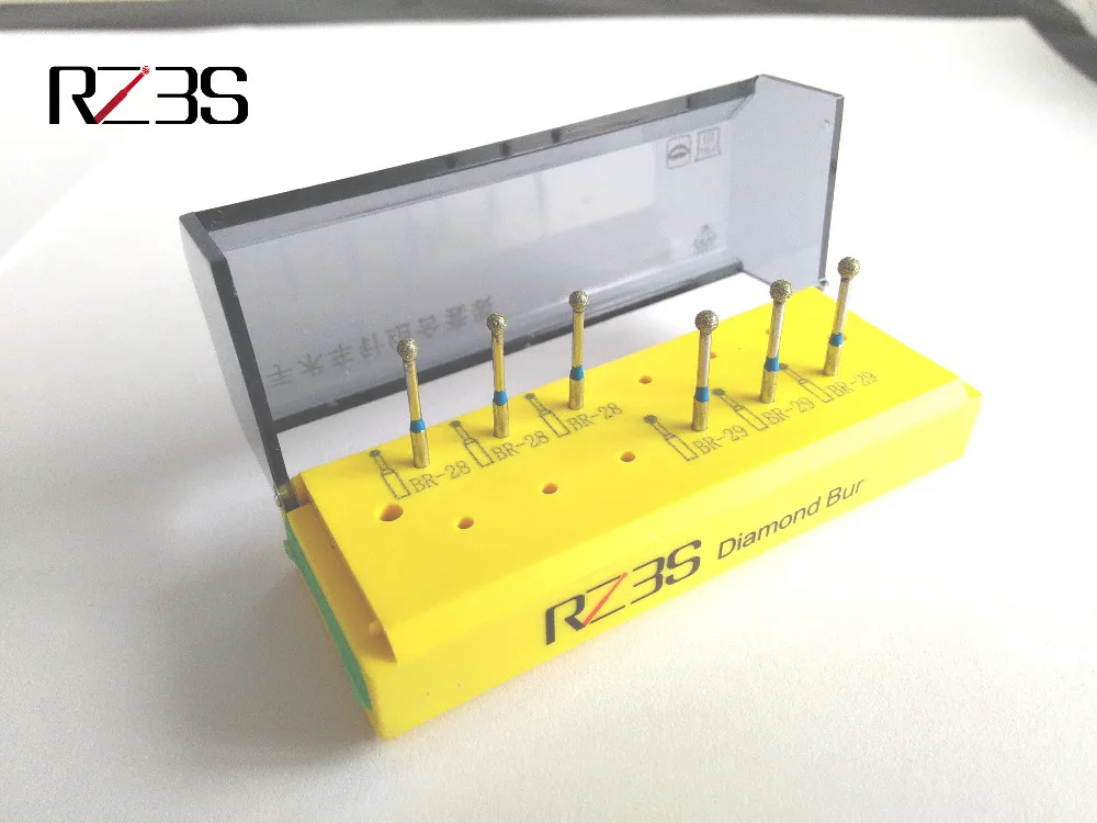 Набор стоматологических алмазных буров RZ3S хирургические шарики диаметр 1 6 мм