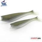 Горячая Распродажа, приманка для рыбной ловли трески и зандера, 14 см, 3 шт.партия, большое весло, хвост Мягкая приманка, 13 различных цветов, Мягкая приманка, приманки