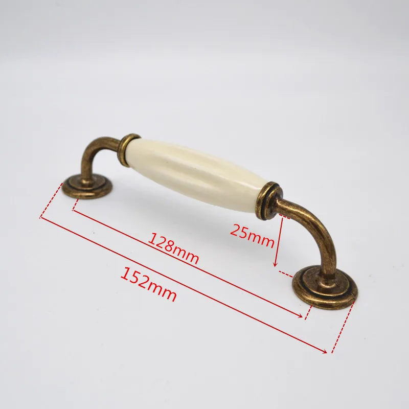 105-128mm Антикварные керамические ручки для мебельные ручки для ящиков кухонные ручки для шкафа и ручки выдвижные ручки керамические ручки - Цвет: 105-128mm