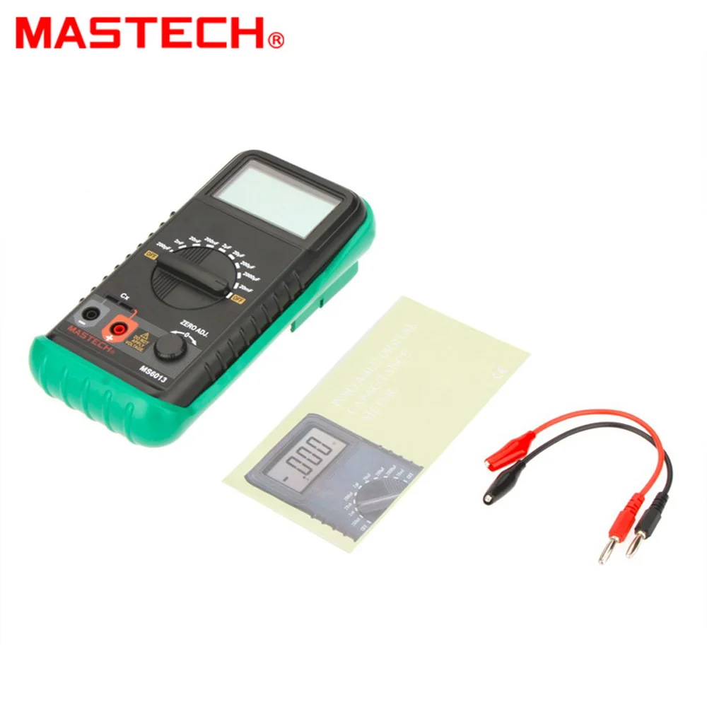 MASTECH MY6013A 1999 отсчетов портативный 3 1/2 цифровой измеритель емкости конденсатор 200