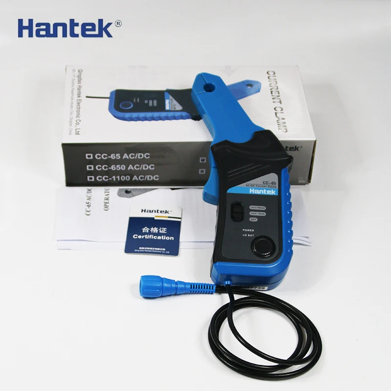 Осциллограф Hantek рабочая пропускная способность 20 кГц/400 Гц 1mV/10mA 65A/650A |