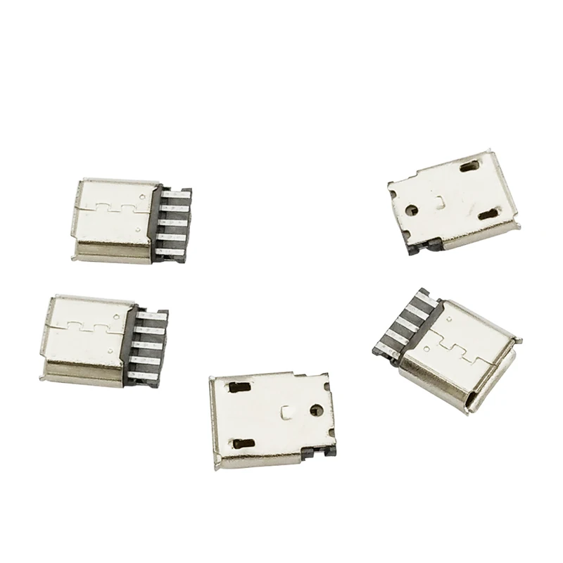 300 шт./лот Micro USB 5pin гнездо Коннектор тип сварки для зарядки хвоста мобильного