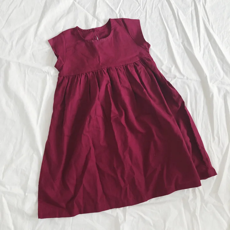 Baby Girls Dress Summer Toddler Kids Linen Cotton Casual Dresses Party Princess Vestido Children Clothing Korean Girl Costume | Детская
