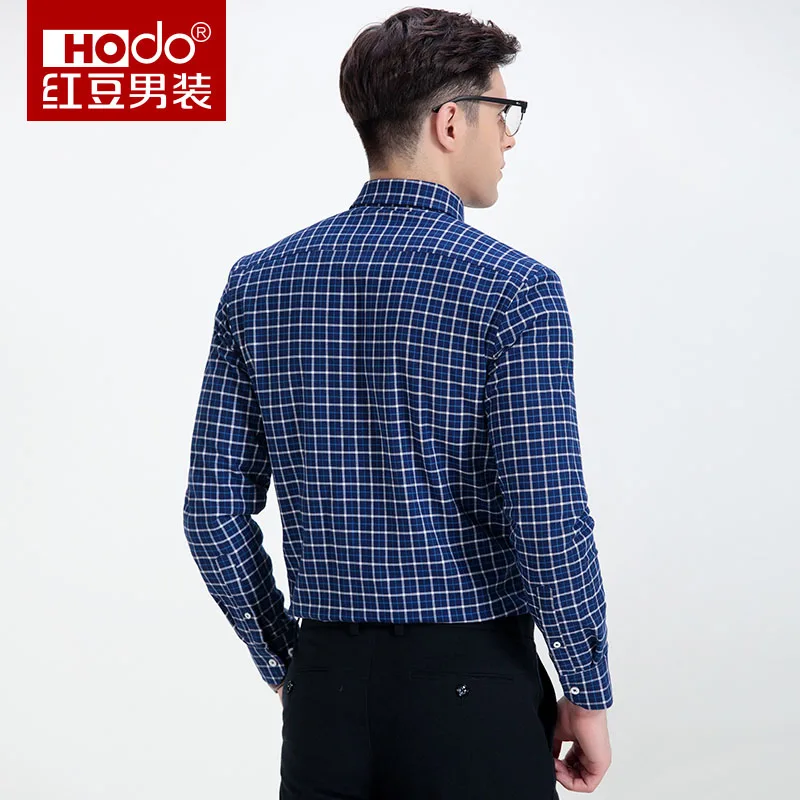 Hodo Camisas Slim Fit 2017 длинные Рубашки для мальчиков Для мужчин рукав рубашки Хлопок S