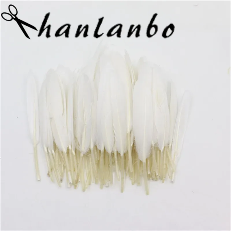 Белые 500 шт./лот лебедь утка шлейф натуральное гусиное перо крафтовое украшение 3 5