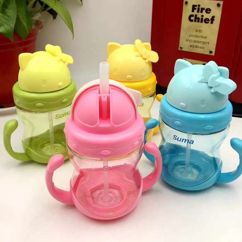Лидер продаж 250 мл милый мультфильм Baby Cup дети учатся для кормления питья воды