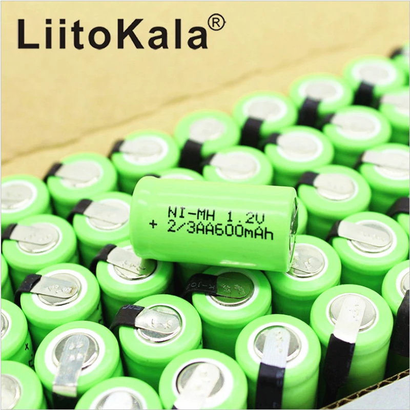 LiitoKala 2/3AA Ni-MH аккумулятор AA 1 2 В 600 мАч аккумуляторная батарея с Pins | Электроника