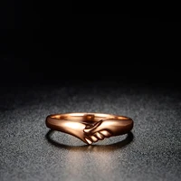 ZHJIASHUN Pure Gold Engagement Ring To Man And Women 14k Rose Gold Eternal Wedding Band Lovers' Rings
