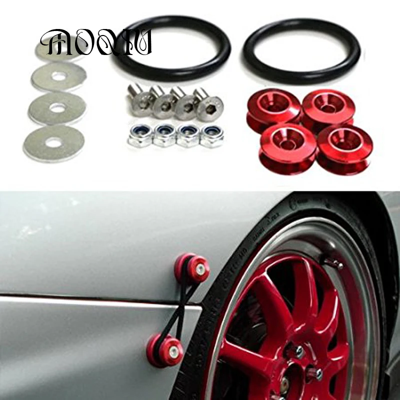 

JDM Car Around The Bar Reinforcement Washers Quick Release Fasteners Front Rear Bumpers Trunk Hatch