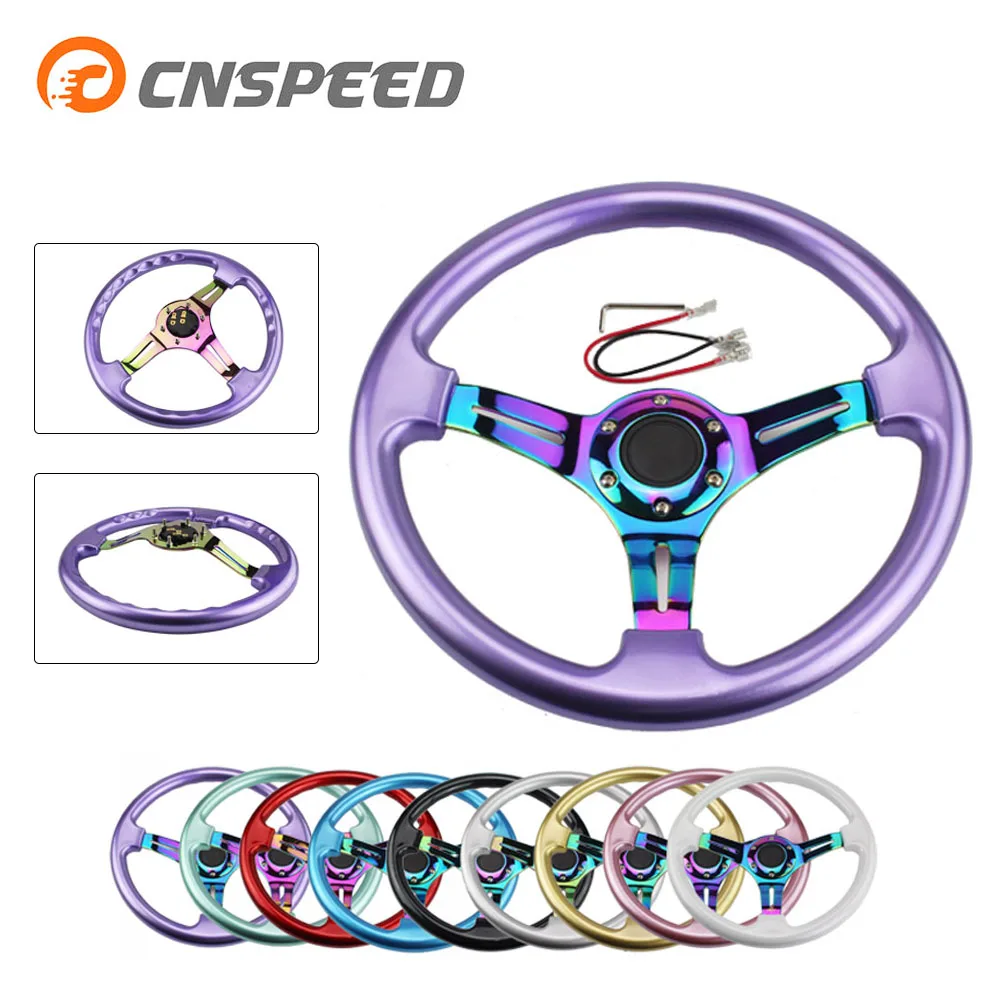 

Рулевое колесо CNSPEED Neo Chrome, 350 мм, 14 дюймов, АБС