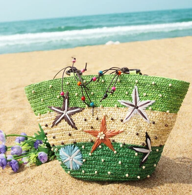 2016 новая популярная цветная соломенная сумка через плечо большая пляжная