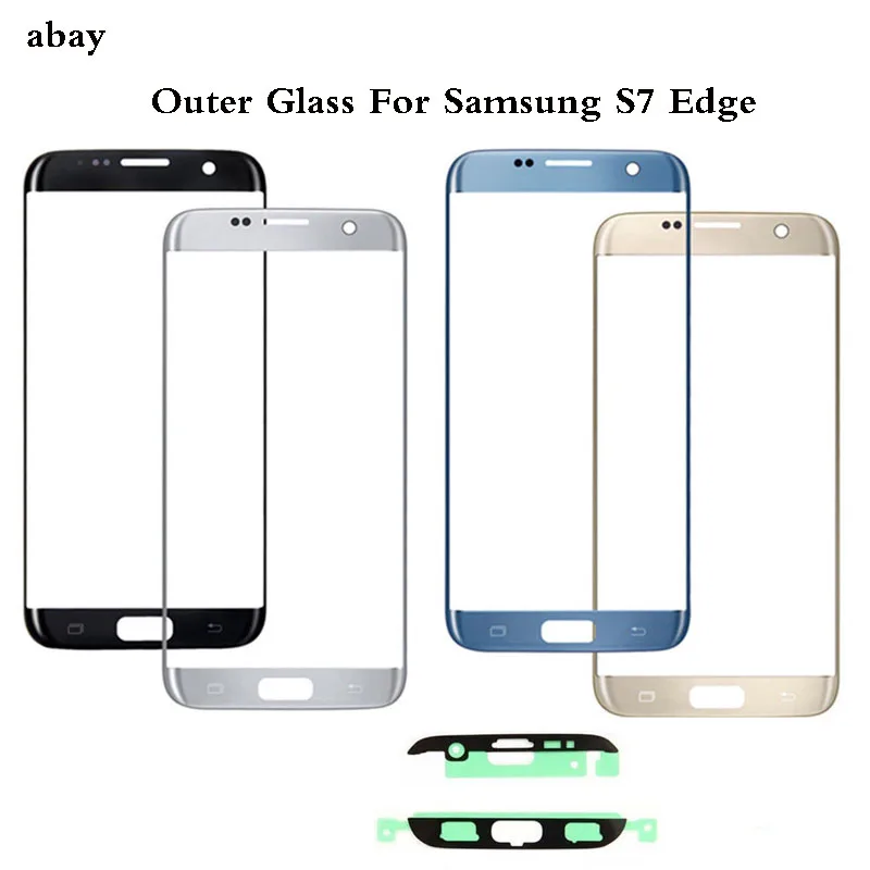 S7 S6 передний край наружный Стекло крышка объектива Замена для Samsung Galaxy G925 G935 G935F