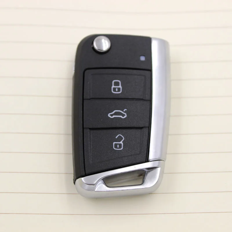 Серебристая металлическая боковая крышка FOB складной чехол для ключей оболочка W