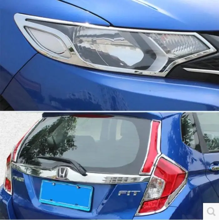 JINGHANG ABS Хромированная Автомобильная передняя фара + задний фонарь Накладка для