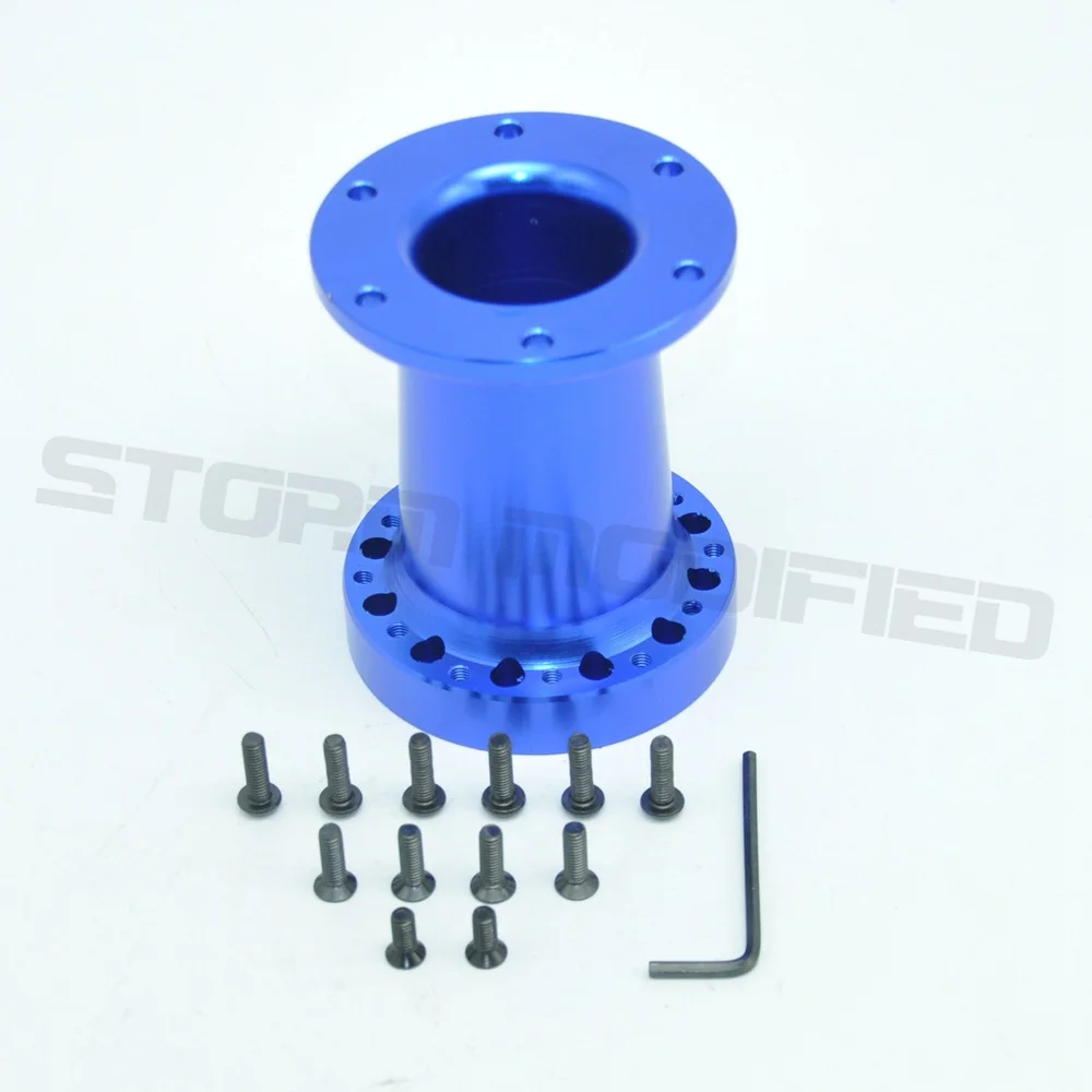 Синий SuTong Ступица рулевого колеса 101 мм прокладка ступицы рулевого колеса Boss комплект адаптер прокладка - Цвет: Синий