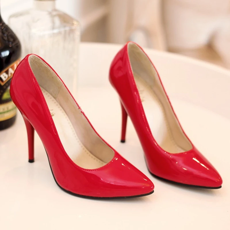 ORCHA LISA/женские туфли-лодочки из лакированной искусственной кожи на высоком тонком каблуке; цвет желтый, зеленый; пикантные офисные женские туфли-лодочки; zapatos mujer; C840