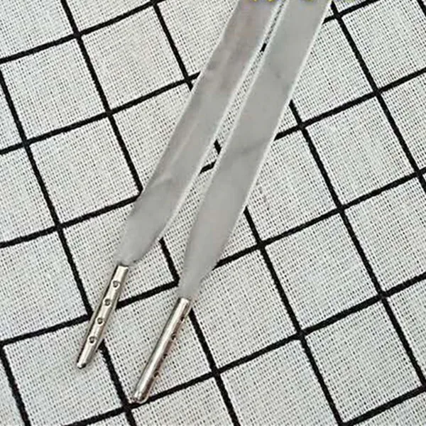 Gray Модные бархатные шнурки для женщин; винтажные Модные Ботинки на каблуке 120 см; шнурки из ленты с одной стороны; разноцветная спортивная обувь; кружевные шнурки - Цвет: Gray