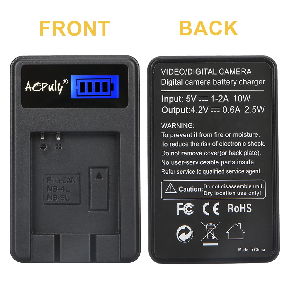 AOPULY 1 шт. NB-4L NB 4L NB4L аккумуляторная батарея + USB ЖК-зарядное устройство для цифровой