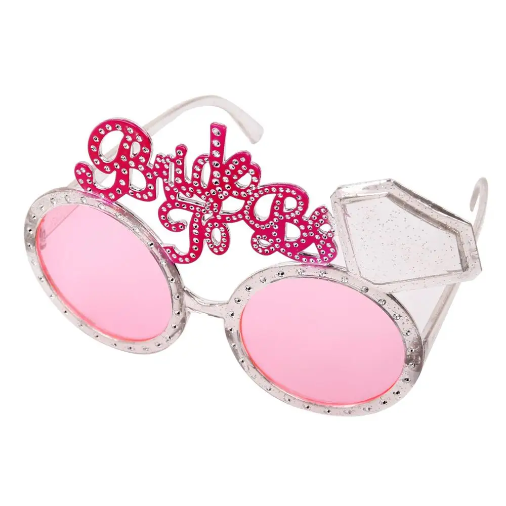 pink bride glasses Обруч для невесты, свадебный душ, Декор, тату, украшение для свадьбы, деревенские свадебные аксессуары, вечерние украшения - Цвет: pink bride glasses