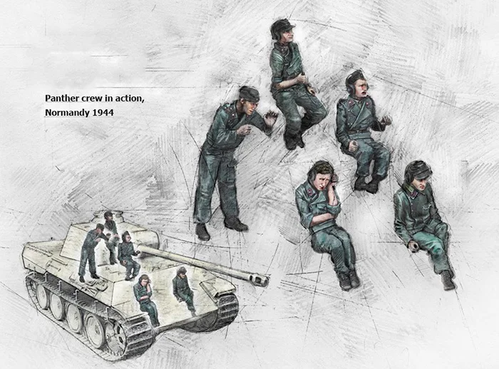 Неокрашенный комплект 1/35 GK бронированная Экипировка Пантеры в действии