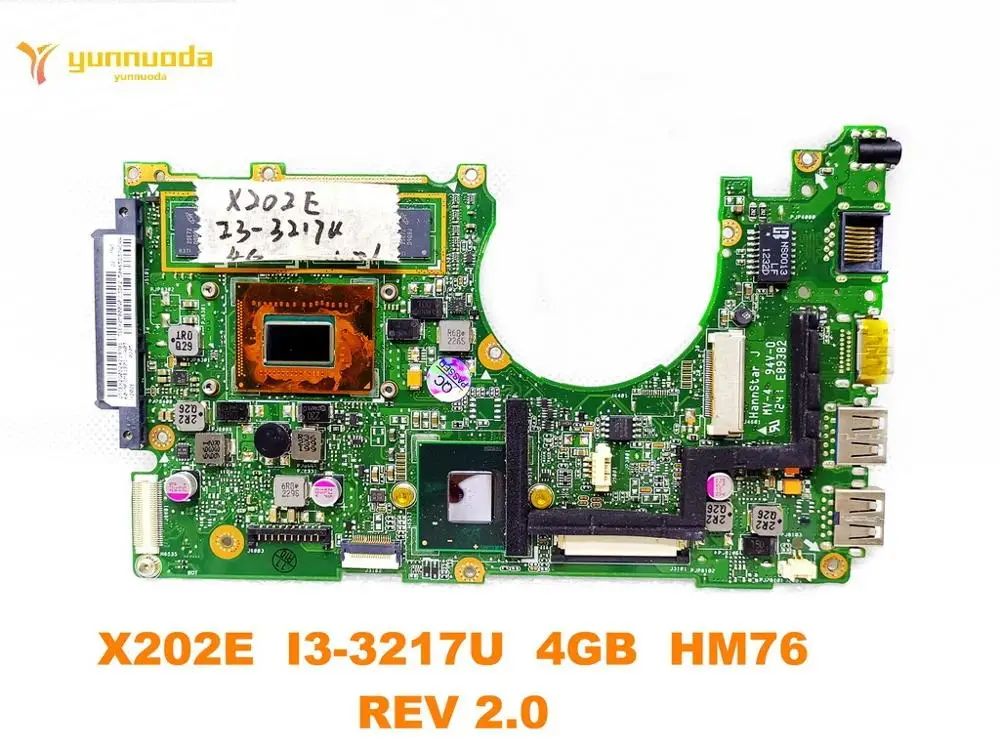 Оригинальная материнская плата для ноутбука ASUS X202E модель I3 3217U 4 Гб HM76 REV 2 0