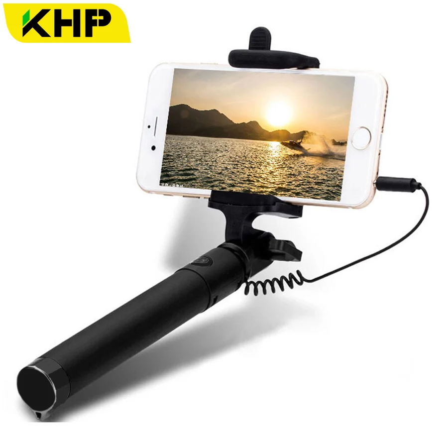 2019 KHP мини селфи палка штатив проводная Силиконовая ручка монопод универсальная