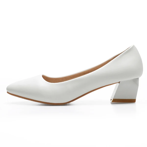 X9-White YALNN/модные свадебные туфли sapato feminino; женские туфли-лодочки на высоком каблуке; женские туфли с острым носком на квадратном каблуке; женские туфли на каблуке - Цвет: X9-White