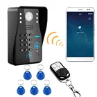 Беспроводной IP-видеодомофон с Wi-Fi и RFID-паролем, Водонепроницаемый дверной звонок, система ночного видения, система контроля доступа