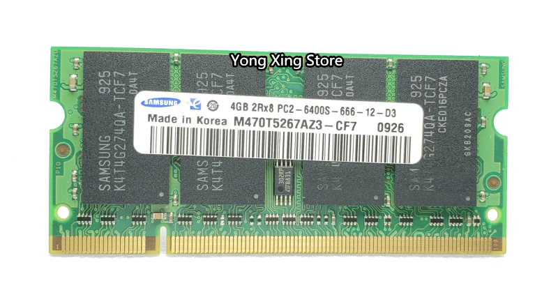 Samsung DDR2 1Гб 2Гб DDR3 4 ГБ 8 ГБ PC2 PC3 533 667 800 1066 1333 МГц 1600 5300 6400 8500 10600 12800 ноутбук Тетрадь Оперативная память памяти