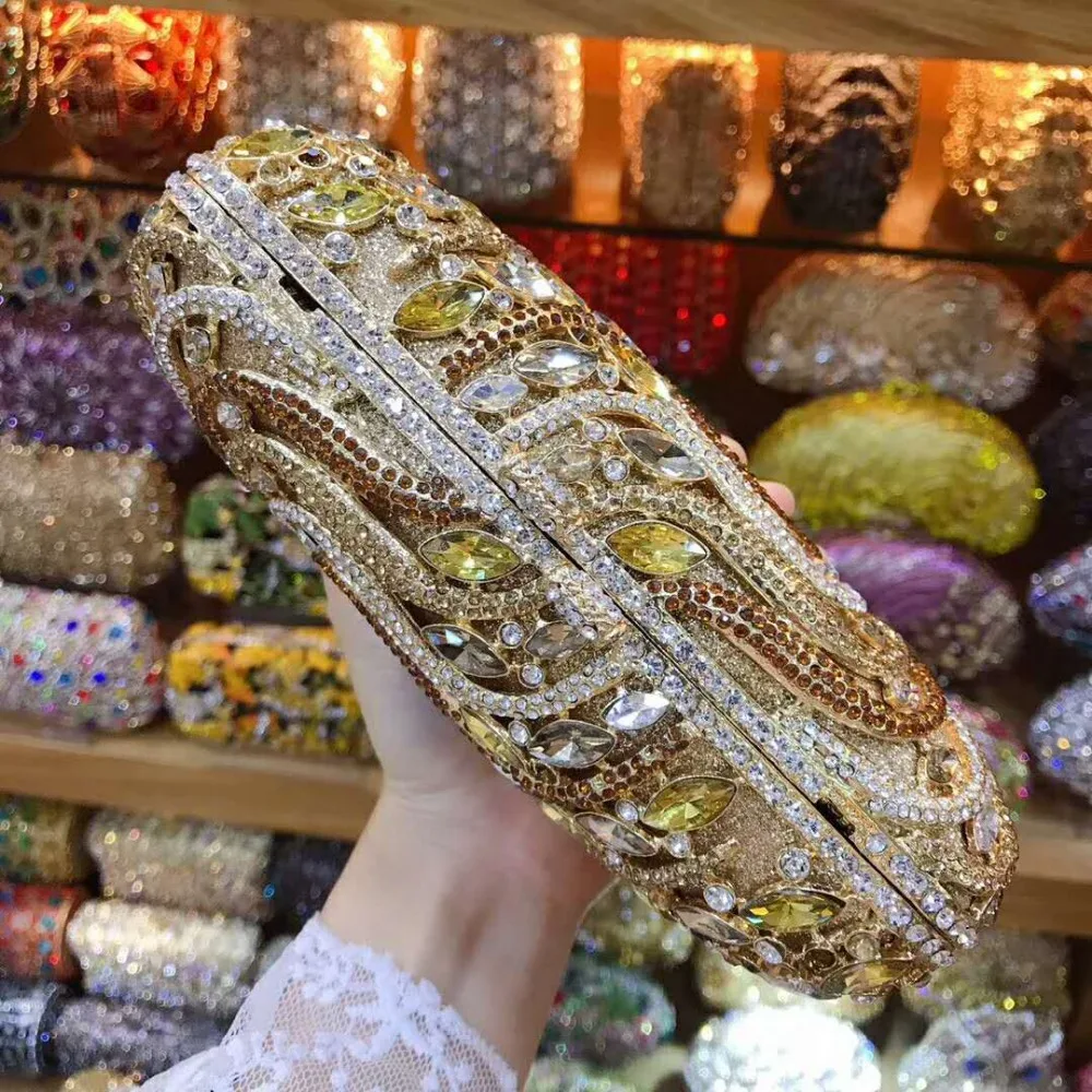 Роскошные Красочные вечерние сумки XIYUAN с кристаллами женские золотые/серебряные