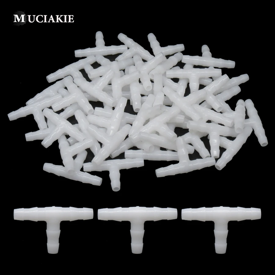 MUCIAKIE 50 шт. белый Садовый орошение 1/4 дюйма шланг оросительный соединитель Барб