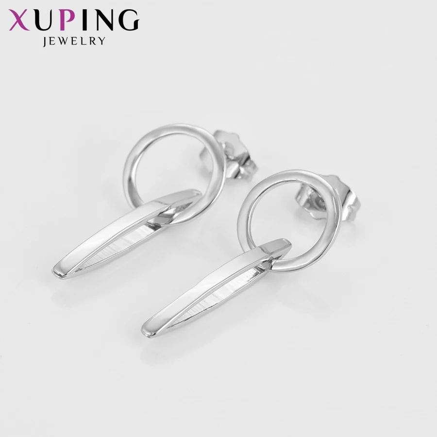 Темпераментные простые элегантные серьги Xuping для женщин и девушек бижутерия на