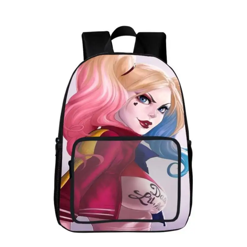 Женский рюкзак для девочек из комиксов DC Comics самоубийц/Harley Quinn школьная сумка на