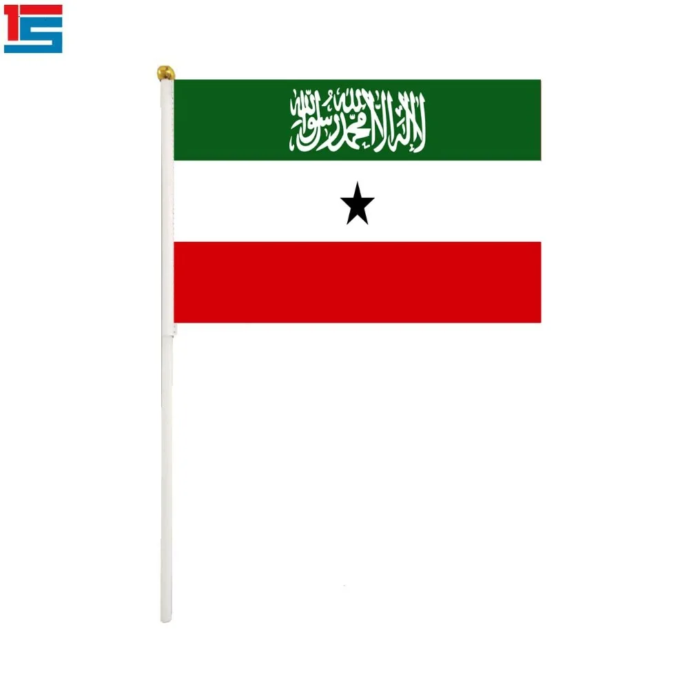 50 шт./лот флаг Somaliland 14x21 см и вибрирующий с пластиковым шестом|Флаги баннеры