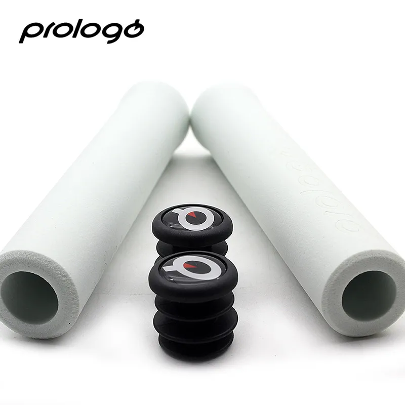 Prologo, велосипедная ручка, Грипсы, для улицы, MTB, горный велосипед, Велоспорт, велосипедный, силиконовый, противоскользящий, руль, мягкие Грипсы, 1 пара - Цвет: white