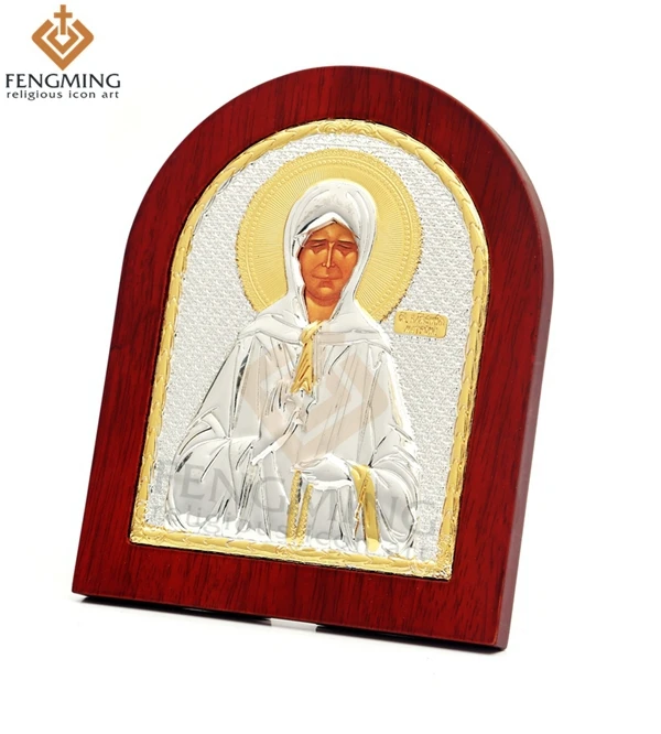 19*15 см Лидер продаж Деревянные Художественные иконы lady saint matrona христианская
