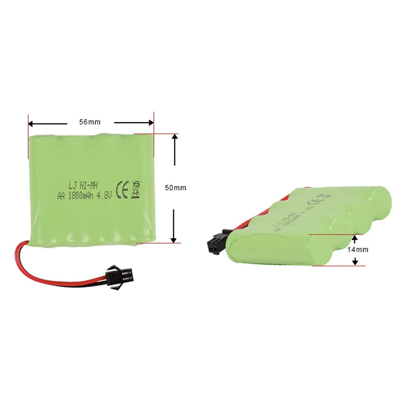 4 8 v 1800mAh AA Ni-MH M Батарея R/C деформированные автомобили корабль Робот электрические