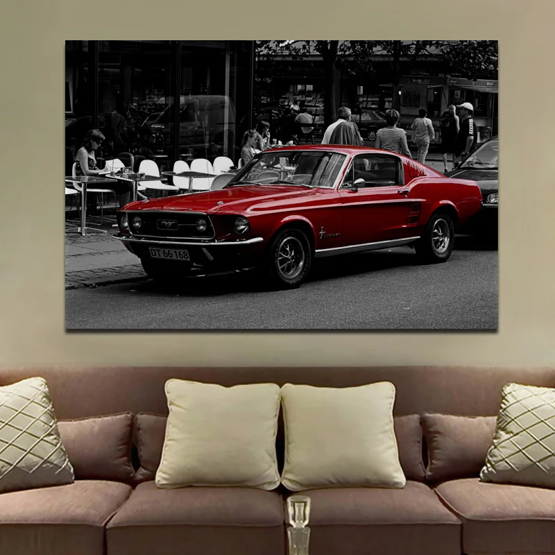 Постеры из ткани с изображением американских мышечных машин mustang селективная
