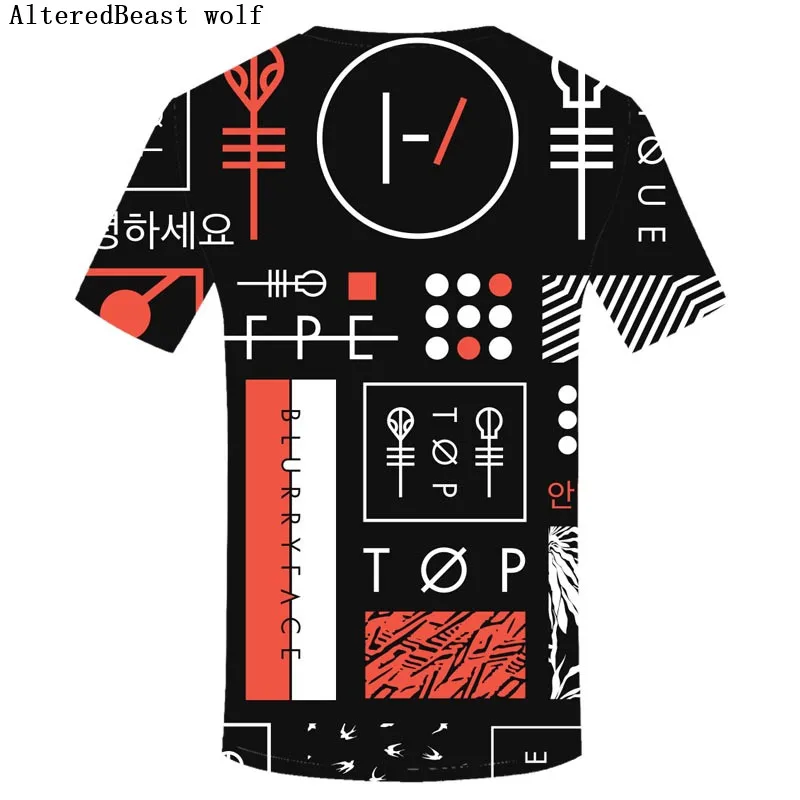 Мужская футболка с короткими рукавами Twenty One Pilots летняя 3D принтом рок группы