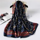 Дизайнерские 2021 женский шарф с модным принтом шелковые шарфы летние шелковые платки и Мягкий пашмины шарф хиджаб пляжные bufanda