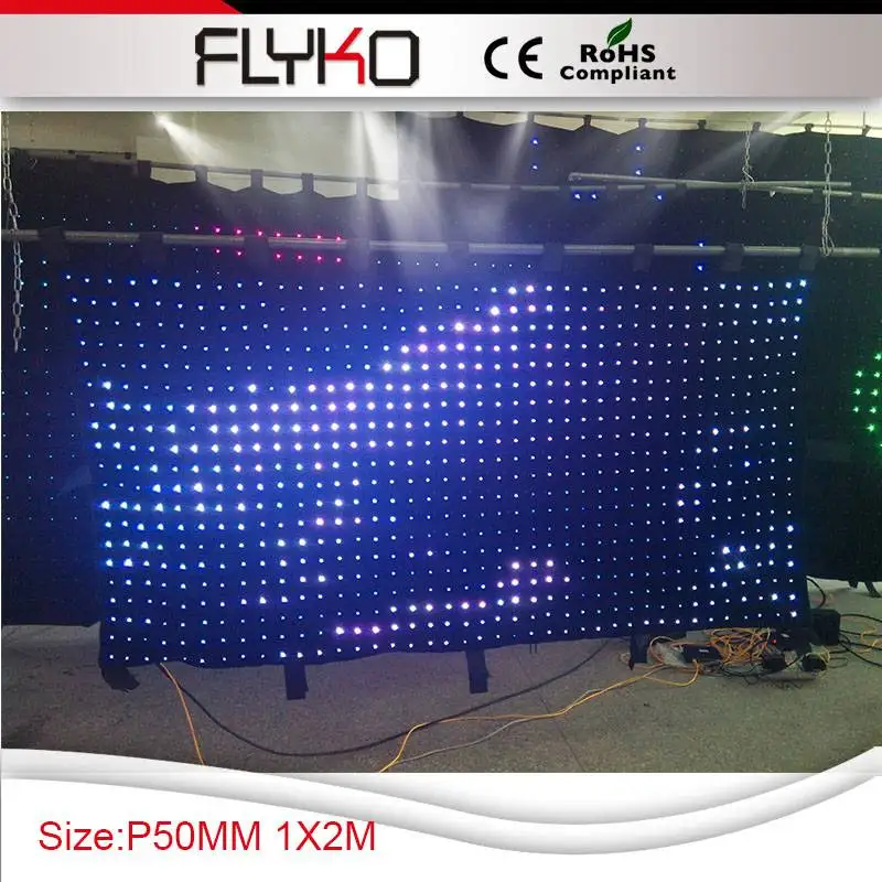 Free shipping P50MM 1*2M sample size led christmas curtain scenic backdrops | Лампы и освещение