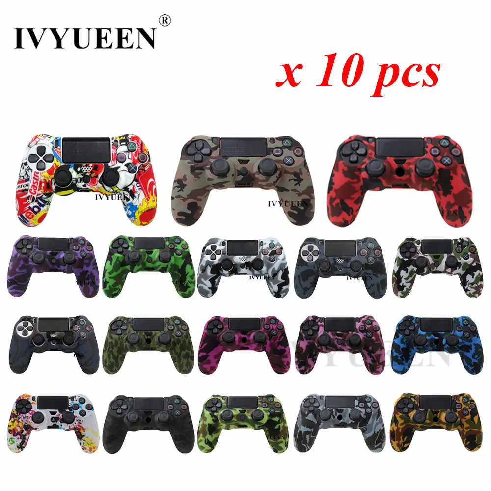 IVYUEEN 10 шт./лот силиконовый чехол для Sony PlayStation Dualshock 4 PS4 Slim Pro контроллер защитный