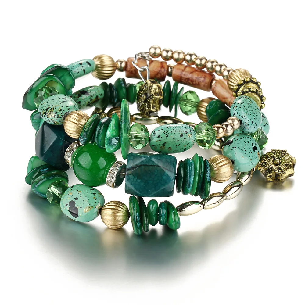5 Colors Boho Natural Stone Beads Bracelet Bresiliens Fashion Charm Bracelets for Women | Украшения и аксессуары
