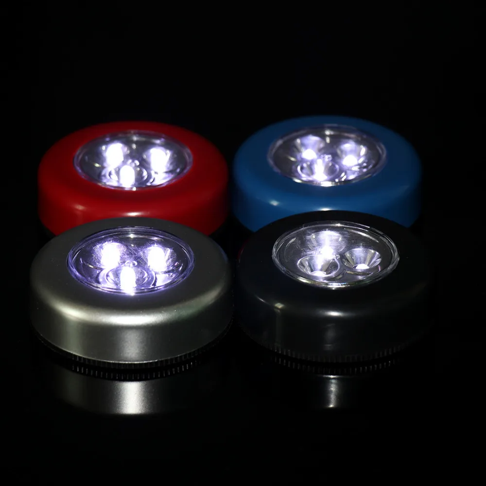 4 цвета 3Led нажимная палка кран настенный шкаф свет Сенсорная лампа беспроводной работает в любом месте кухня беспроводной