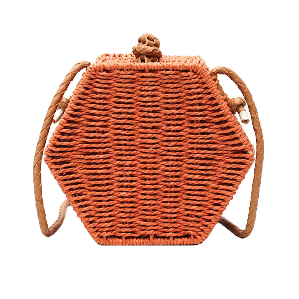 2019 Новая Женская мода Ретро тканая сумка однотонная пляжная bolsa feminina Прямая