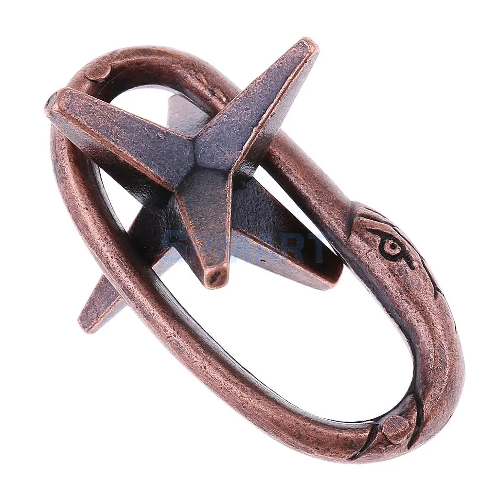 Головоломка кольцо MagiDeal в виде звезды классическая металлическая головоломка IQ