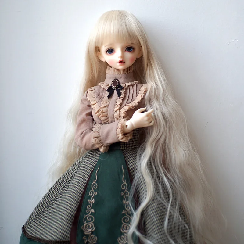 Bjd кукла чистый цвет золотой Liuhai длинные вьющиеся волосы 15*100 см 1 шт. ряд высокая