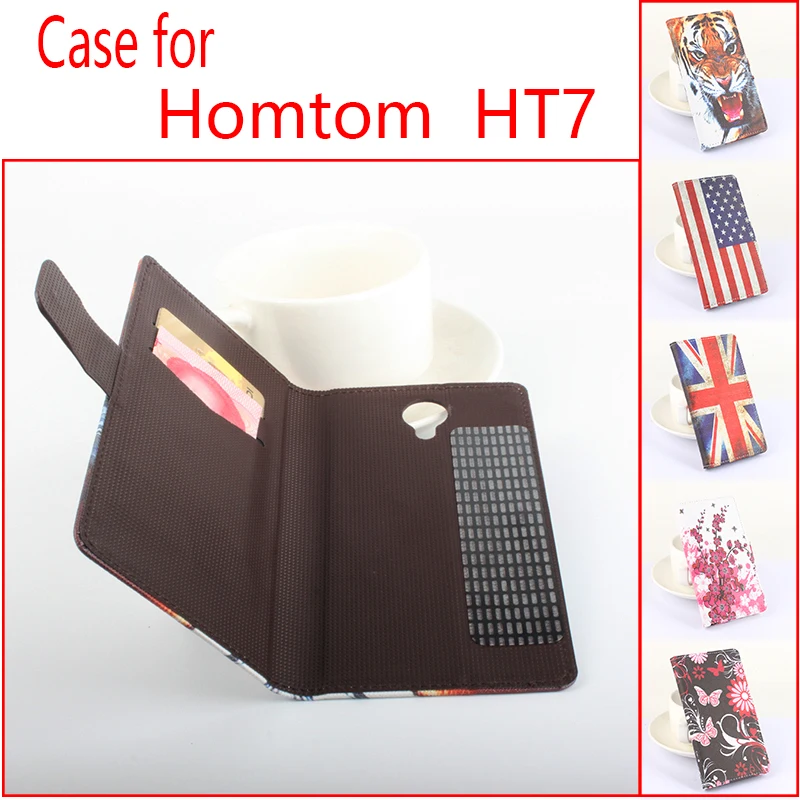 Lingmao бренд HOMTOM HT7 Чехлы для мобильных телефонов из натуральной кожи чехол кошелек
